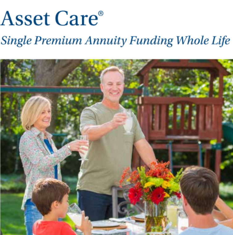 Asset care annuity funding whole life